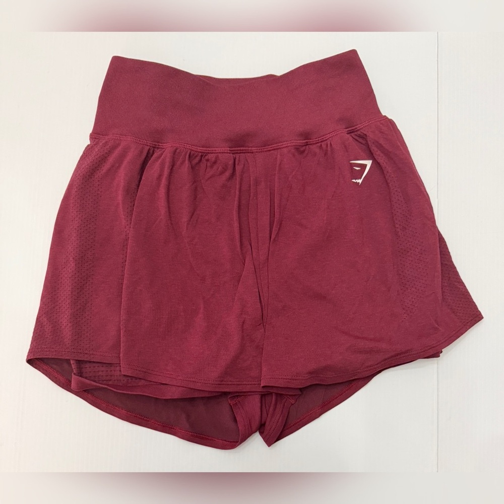 Gymshark Burgundy Athletic Shorts